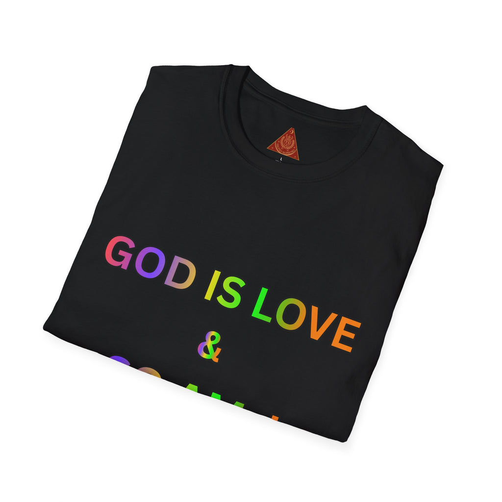 Trono Supremo  |  Contemporary  |  God Is Love & So Am I T-Shirt — Rainbow Faith Pride Tee