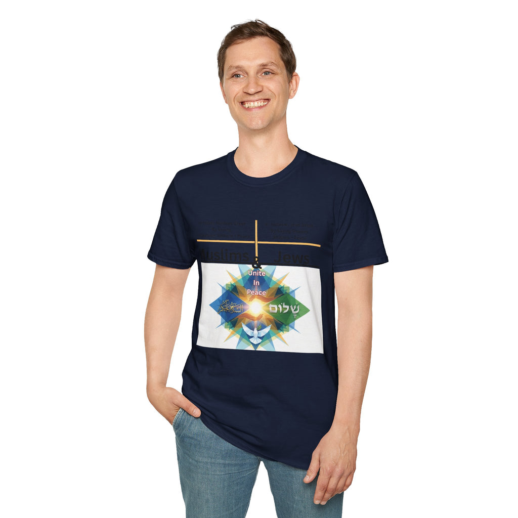 Muslims & Jews Unite Peace T-Shirt — Interfaith Harmony Graphic Tee