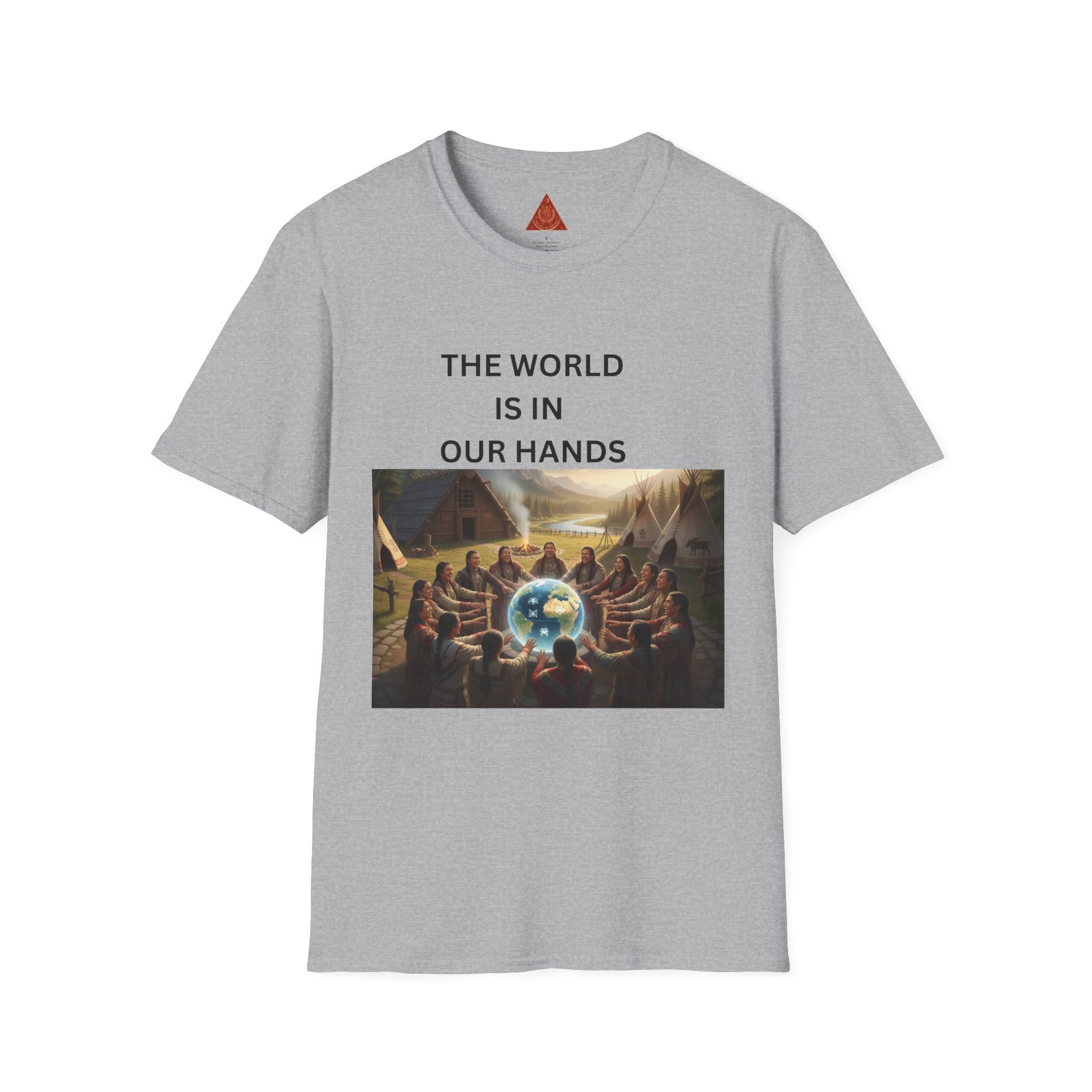 Trono Supremo | Contemporary | The World Is In Our Hands Tee — Earth Care Inspirational Graphic T-Shirt