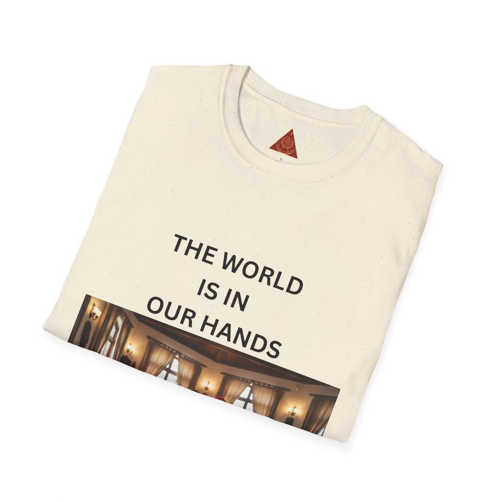 Trono Supremo { Contemporary | T-Shirt — "The World Is In Our Hands" Globe Art Tee