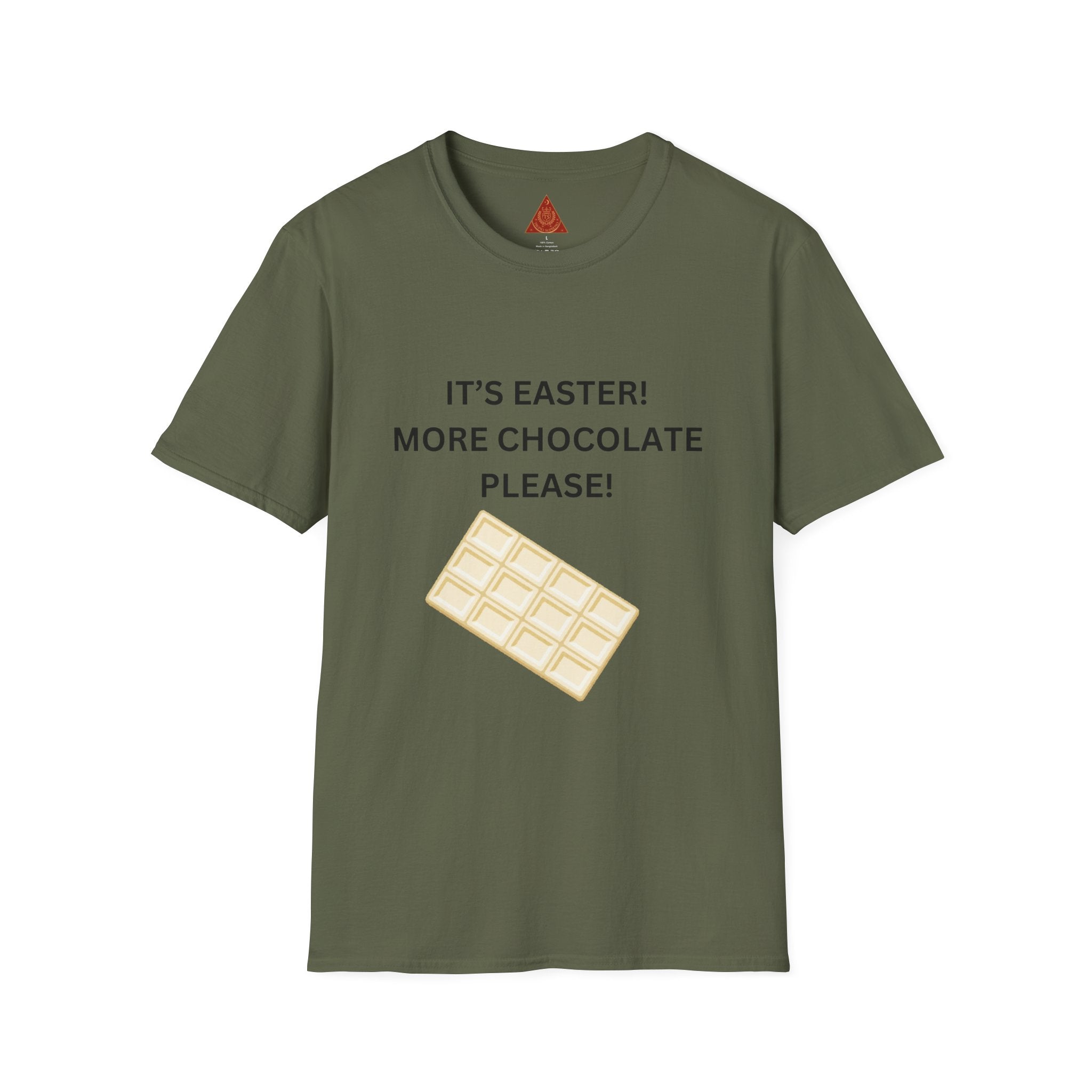 Trono Supremo |  Contemporary  | Easter Chocolate T-Shirt — "It's Easter! More Chocolate Please!"