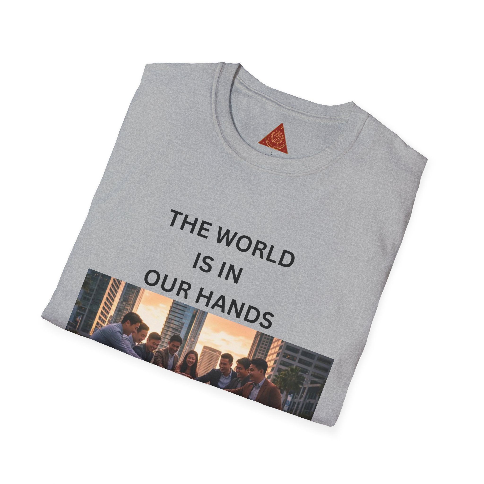 Trono Supremo | Contemporary | The World Is In Our Hands T-Shirt — Environmental Awareness Graphic Tee