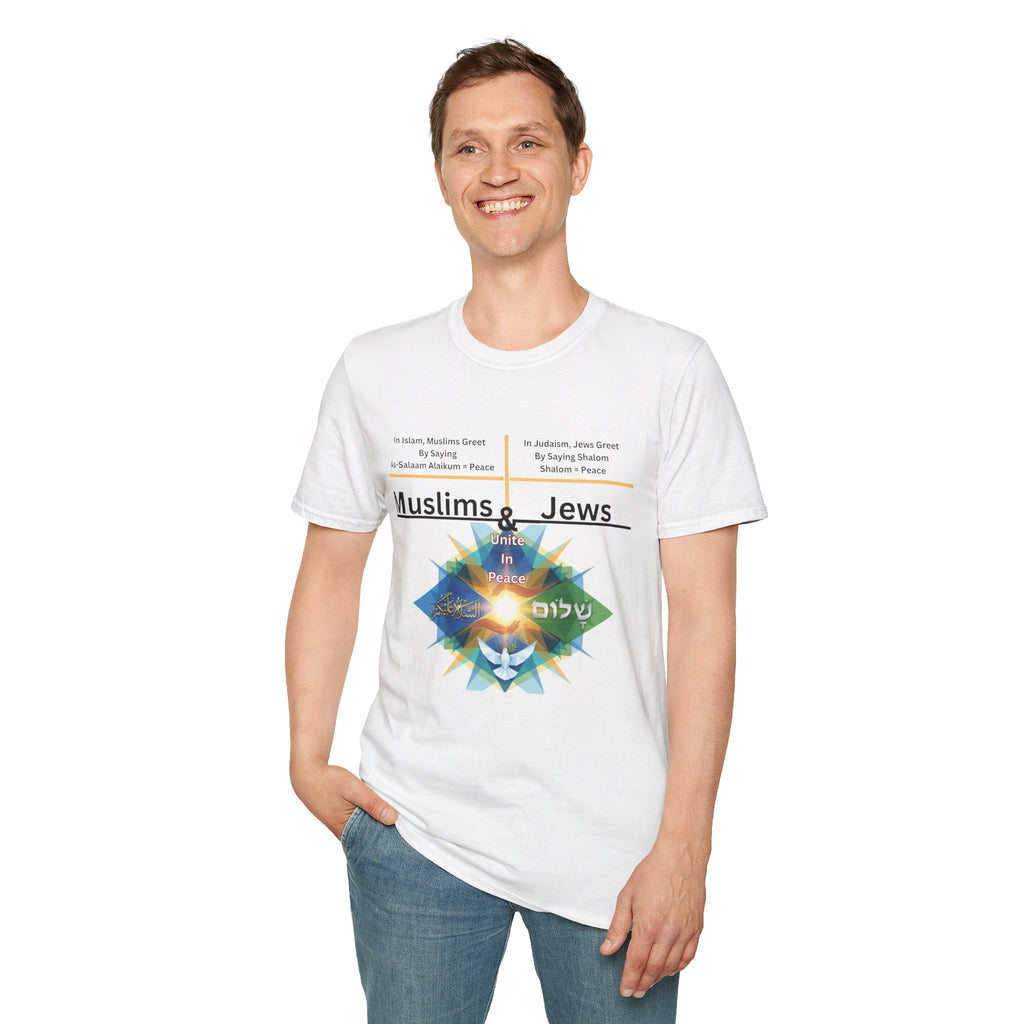 Muslims & Jews Unite Peace T-Shirt — Interfaith Harmony Graphic Tee