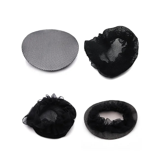 1 pieza para mujer, Ballet, Danza, Patinaje, Redecillas, Red para el pelo, Moño, Funda negra, Gorro de peluca de alta calidad, Red para el pelo para tejer, Redes para pelucas
