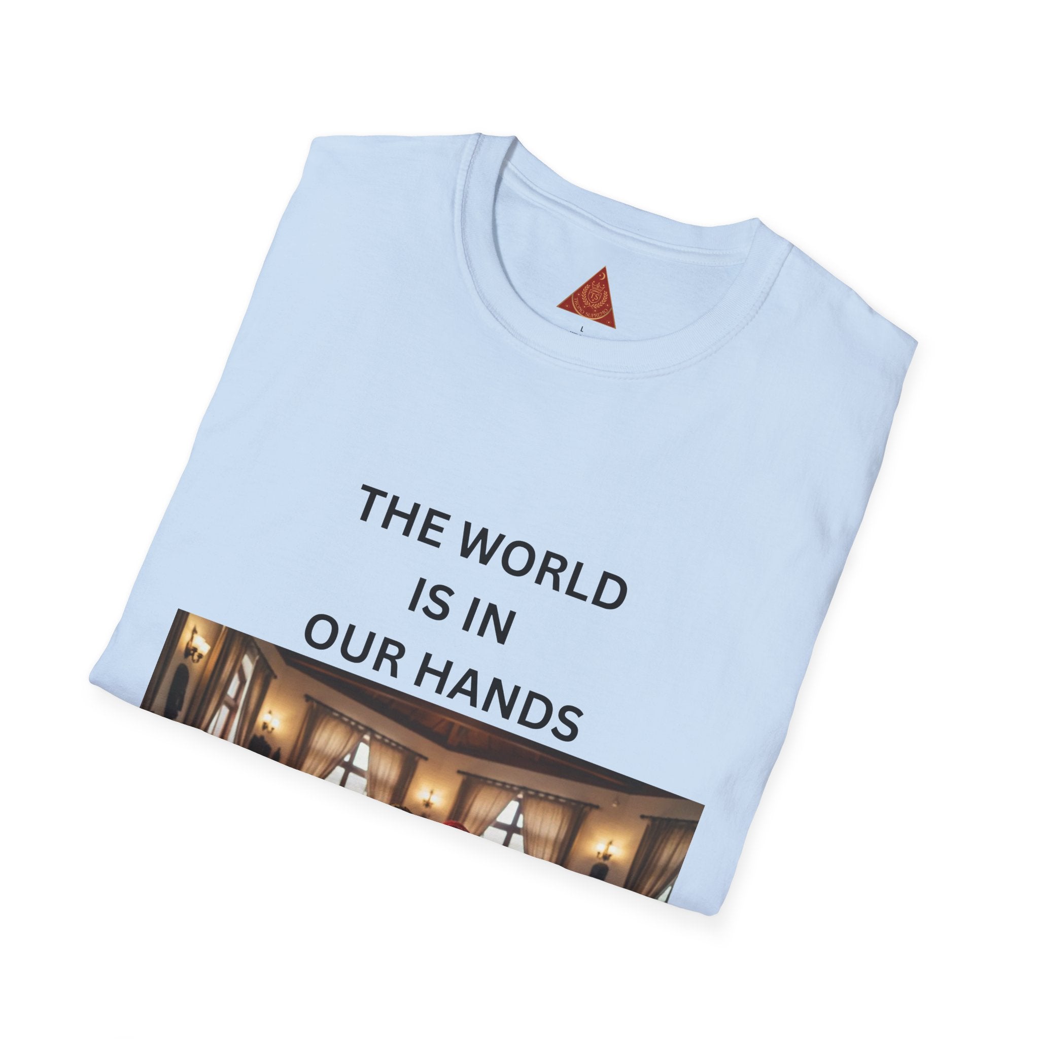 Trono Supremo { Contemporary | T-Shirt — "The World Is In Our Hands" Globe Art Tee