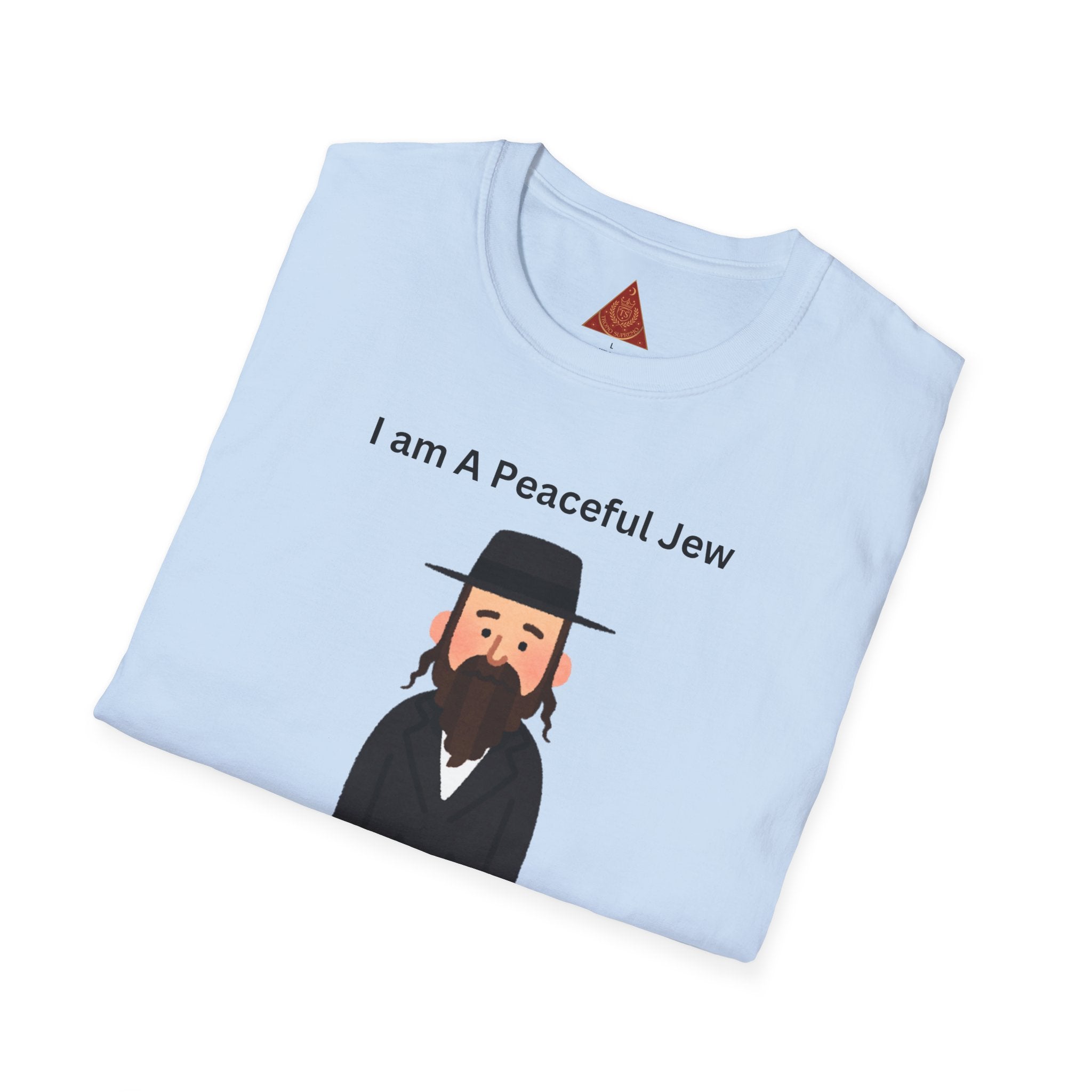 Trono Supremo | Camiseta Pacífica Judía — Camiseta con Bonito Personaje Jasídico