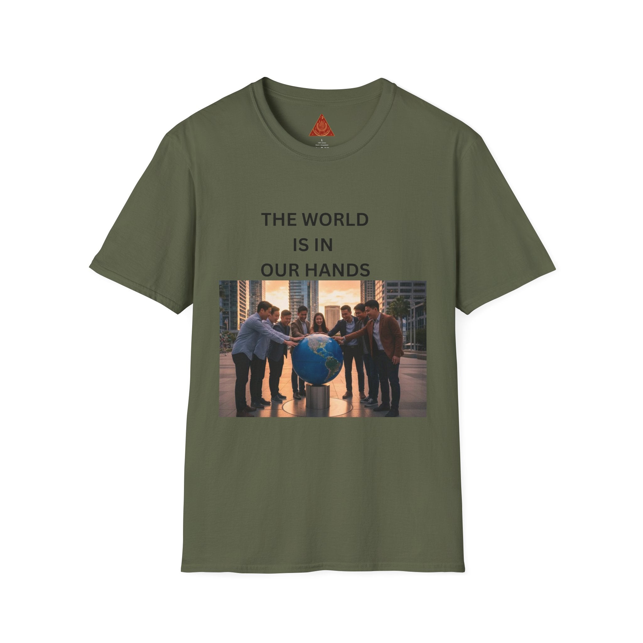 Trono Supremo | Contemporary | The World Is In Our Hands T-Shirt — Environmental Awareness Graphic Tee