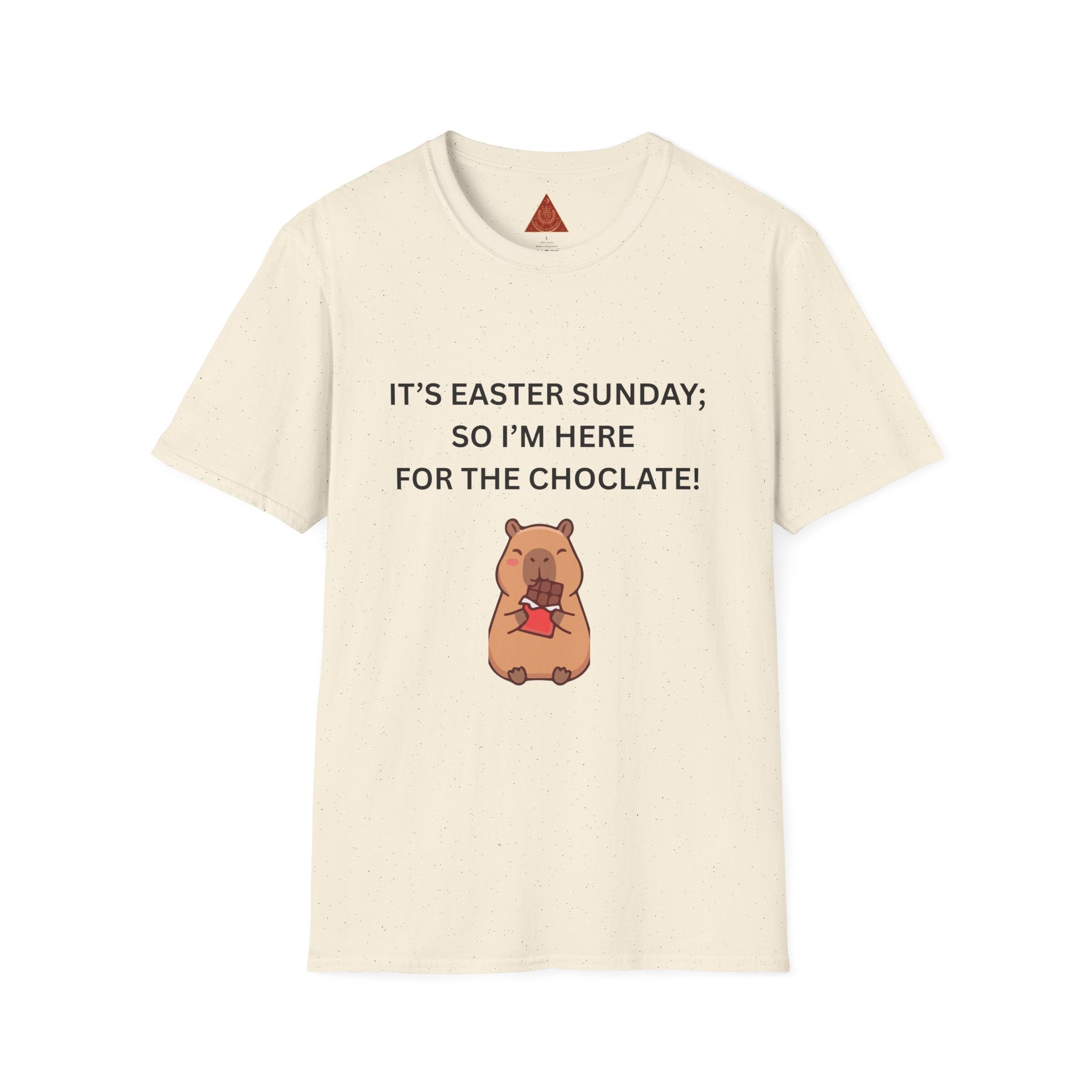 Trono Supremo |  Contemporary  |  Easter Chocolate Shirt — "It's Easter Sunday; So I'm Here for the Chocolate!" with Cute Bunny