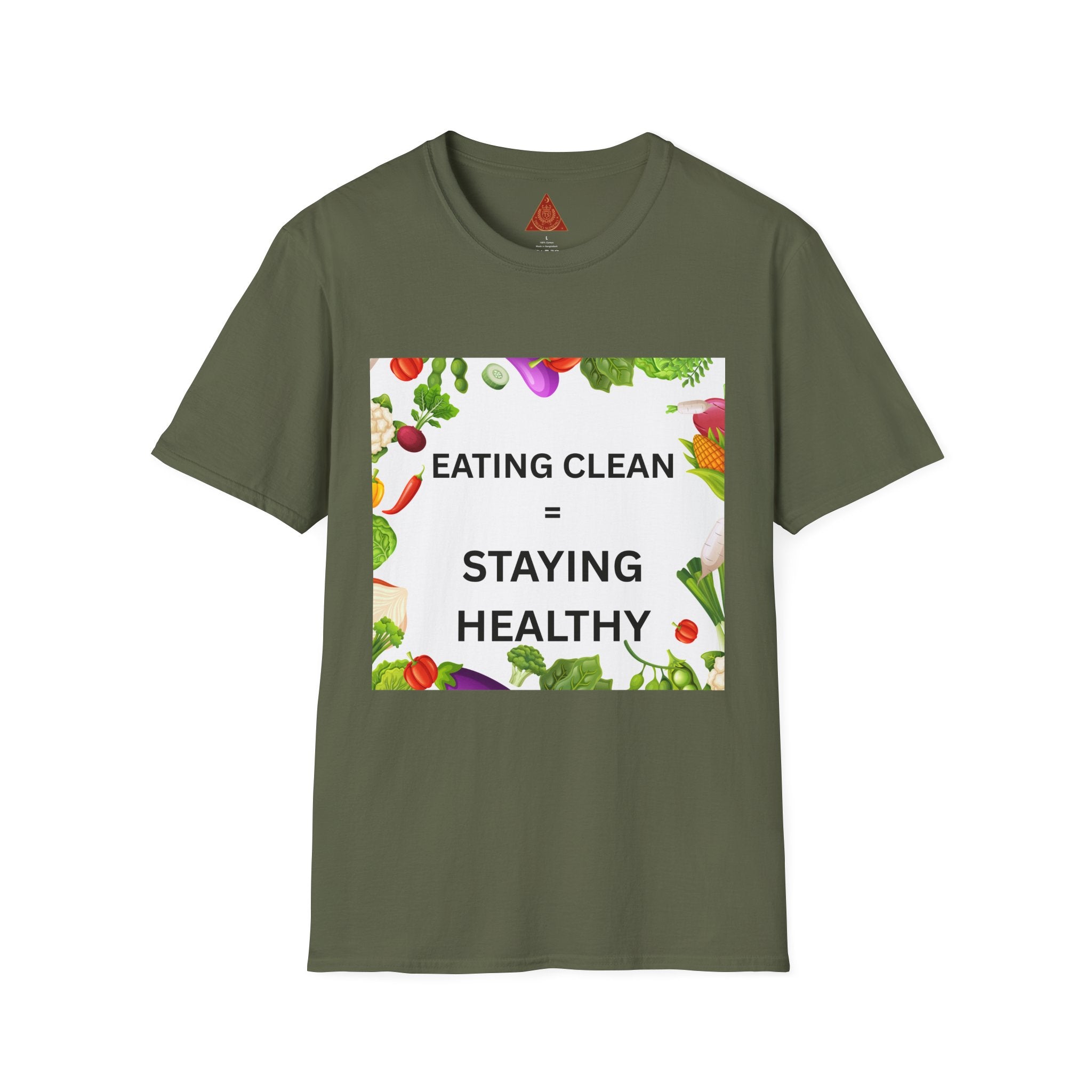 Trono Supremo | Contemporary  |  Eating Clean = Staying Healthy T-Shirt — Healthy Eating Veggie Graphic Tee