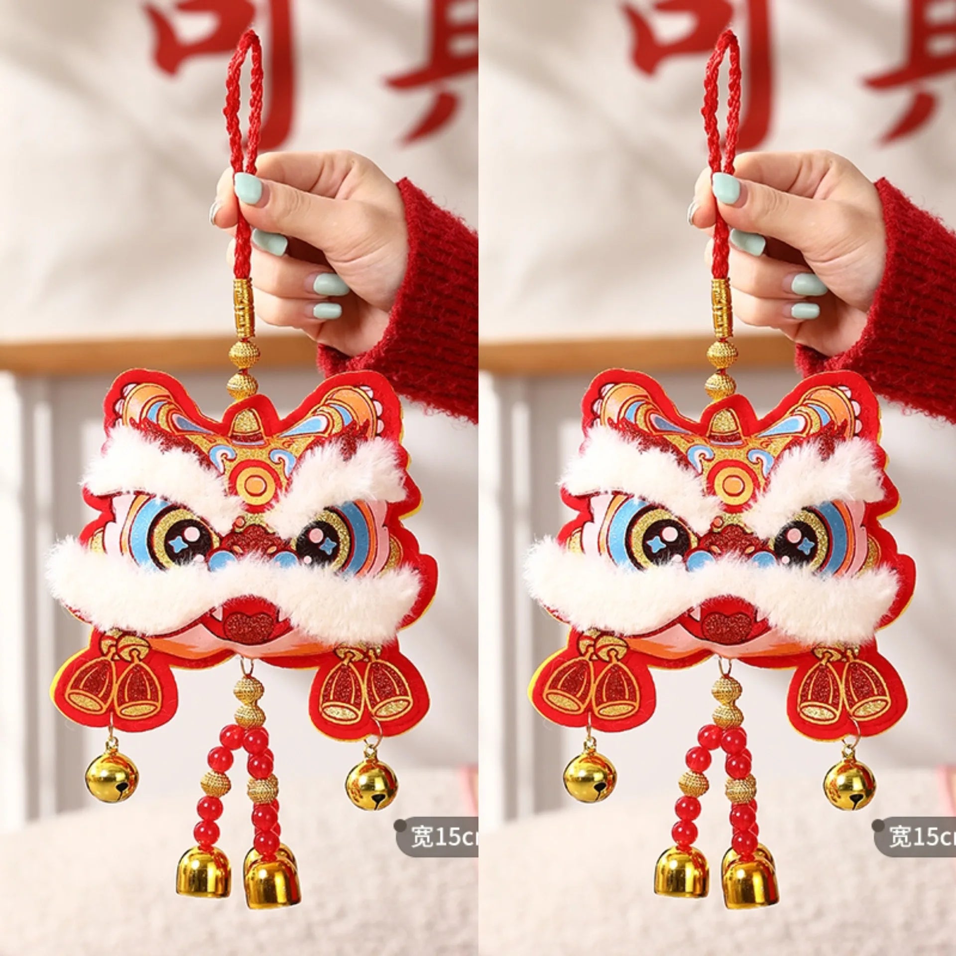 1/2pcs Snake Year Pendant New Year Pendant Decor Living Room Entrance Door Lion Awakening Wind Chime Pendant Lucky Red Ornament