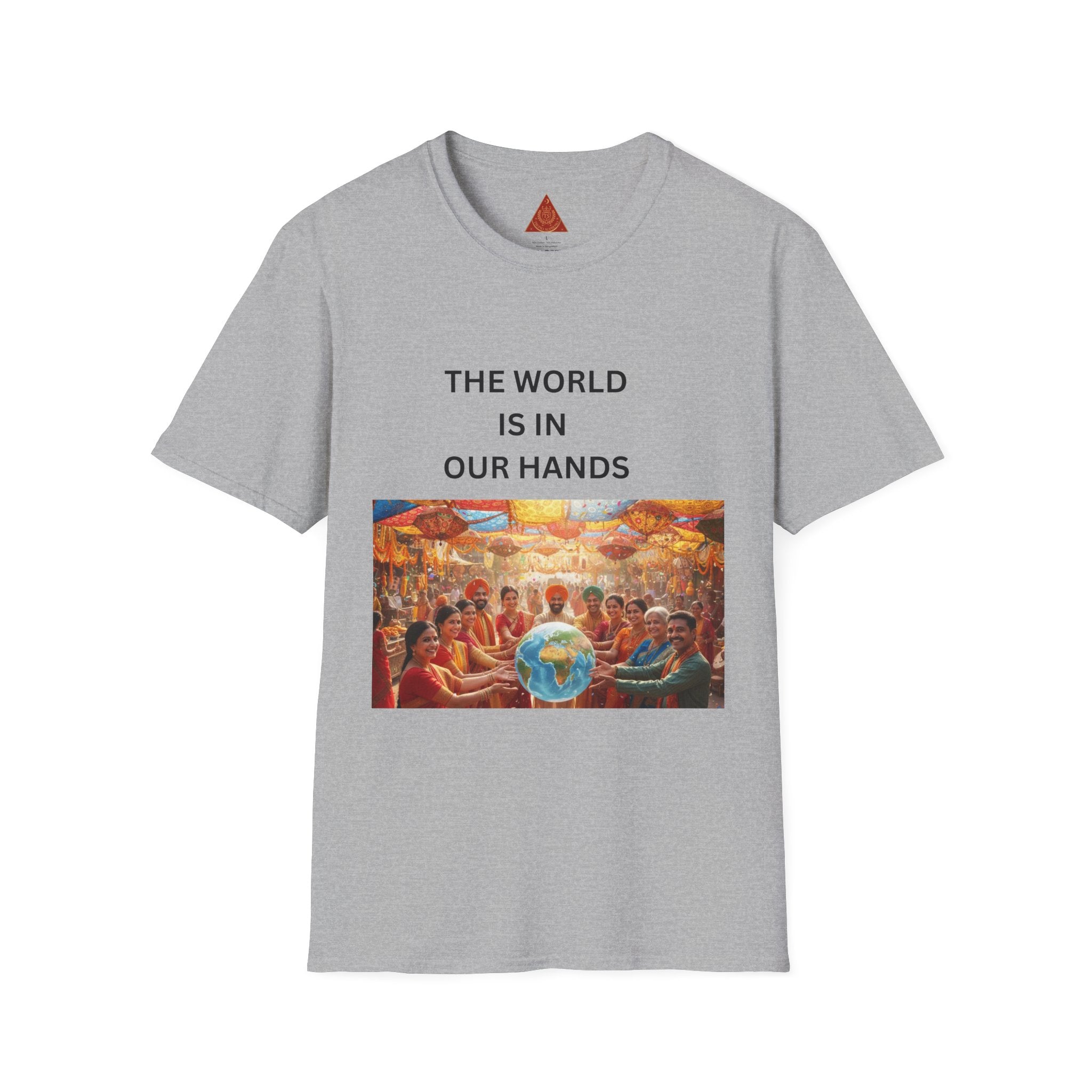 Trono Supremo | Contemporary | The World Is In Our Hands T-Shirt — Earth & Unity Graphic Tee