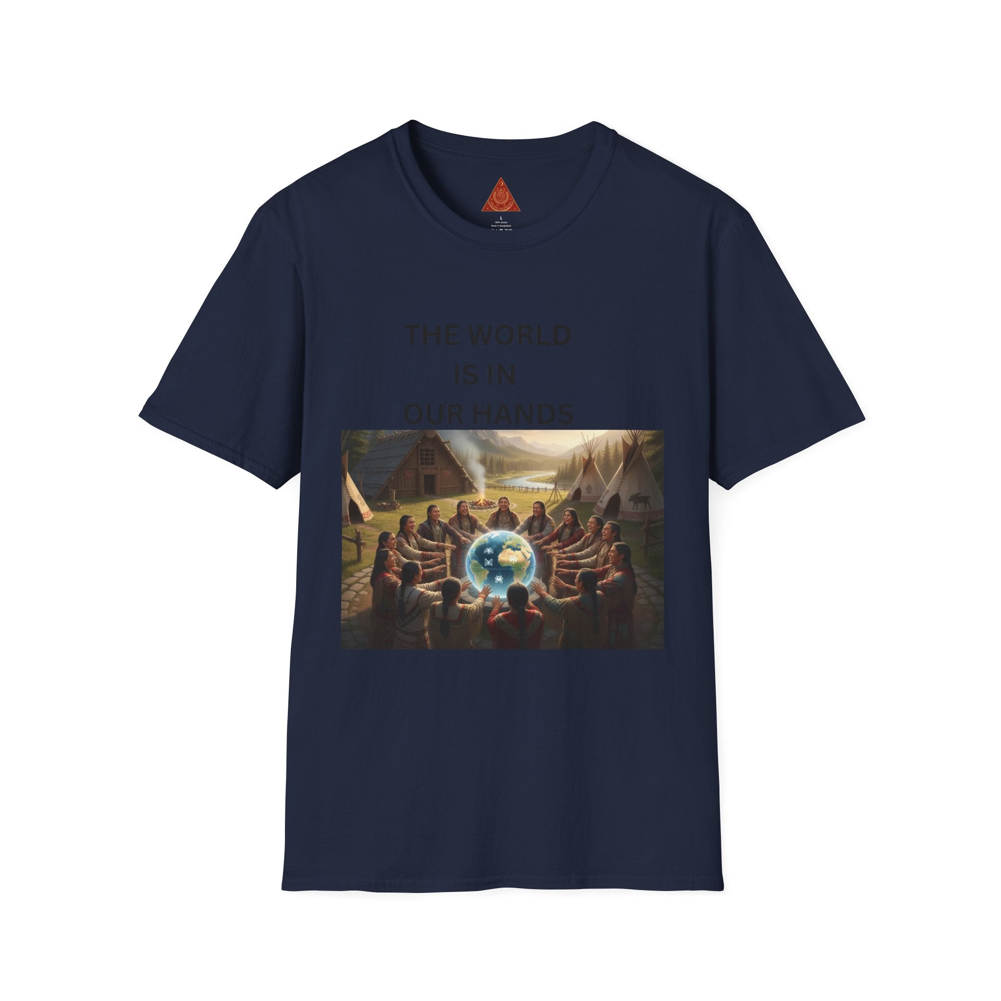 Trono Supremo | Contemporary | The World Is In Our Hands Tee — Earth Care Inspirational Graphic T-Shirt