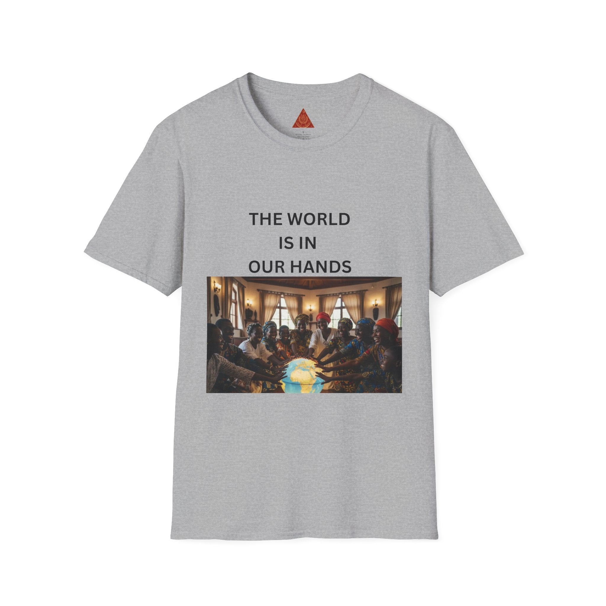 Trono Supremo { Contemporary | T-Shirt — "The World Is In Our Hands" Globe Art Tee