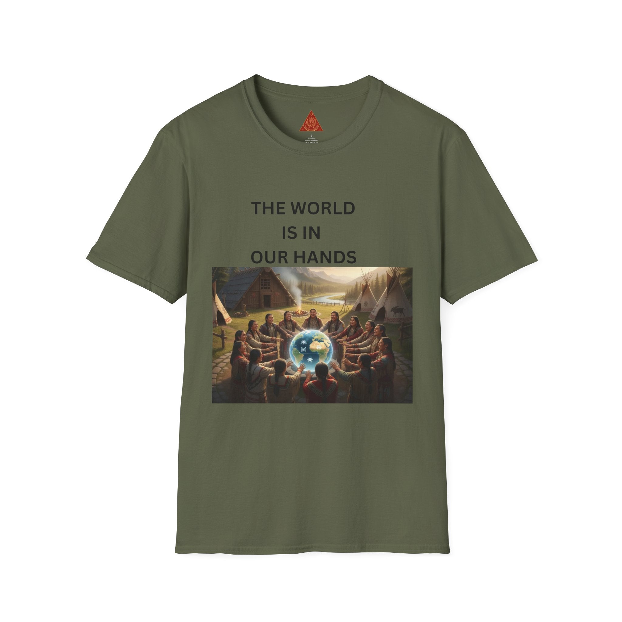 Trono Supremo | Contemporary | The World Is In Our Hands Tee — Earth Care Inspirational Graphic T-Shirt