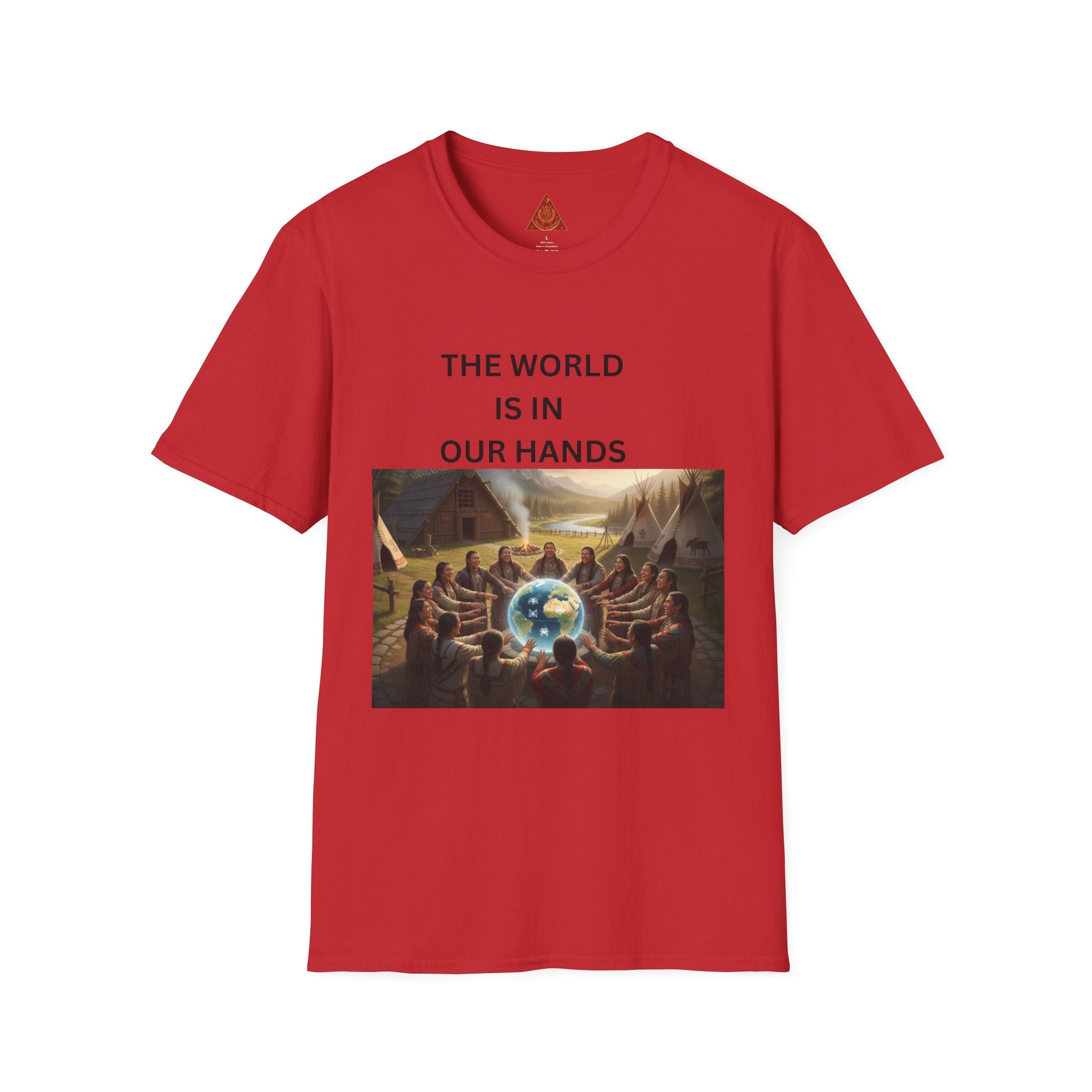 Trono Supremo | Contemporary | The World Is In Our Hands Tee — Earth Care Inspirational Graphic T-Shirt