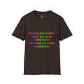 Trono Supremo  |  Contemporary  |  Respect Everyone's Right T-Shirt — Rainbow Equality Statement Tee