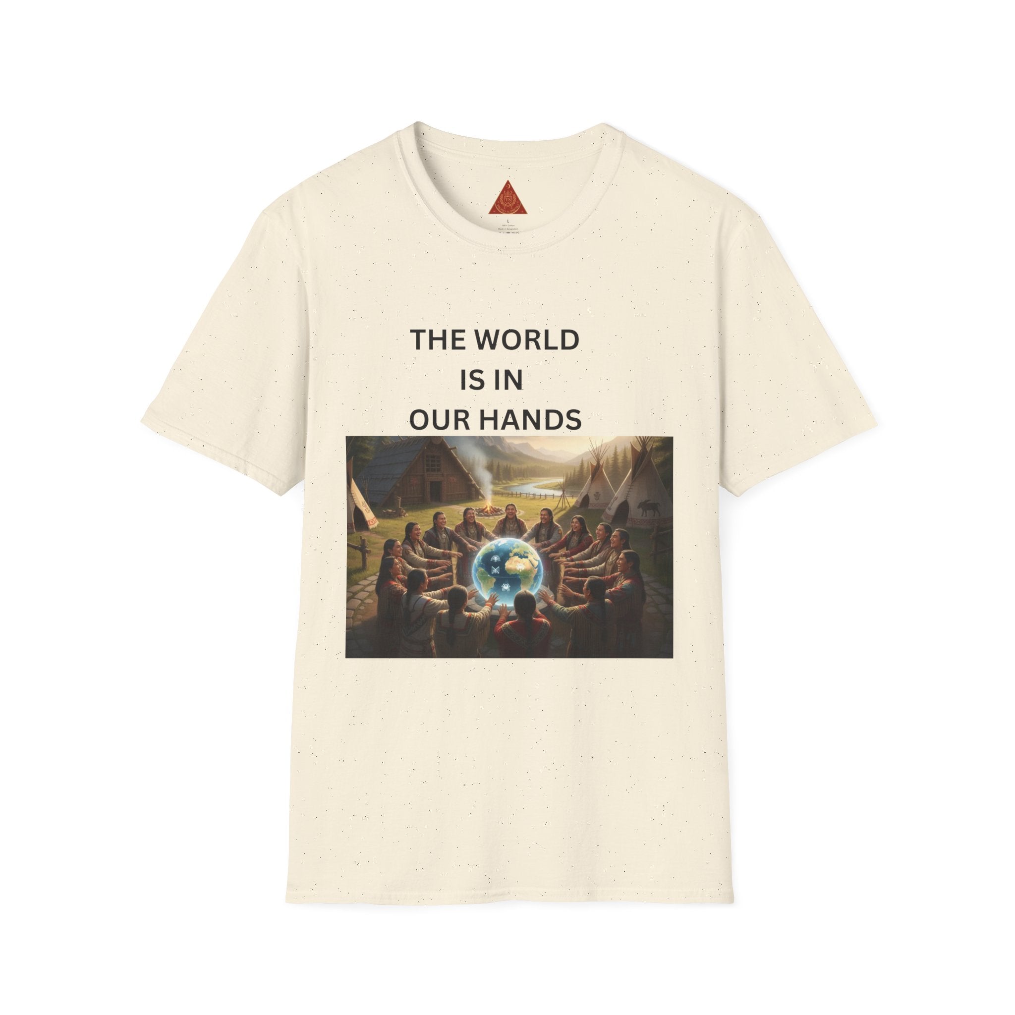 Trono Supremo | Contemporary | The World Is In Our Hands Tee — Earth Care Inspirational Graphic T-Shirt
