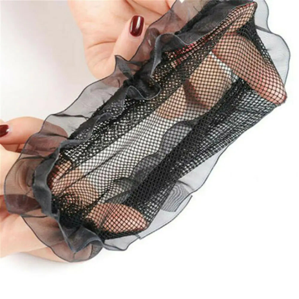 1 pieza para mujer, Ballet, Danza, Patinaje, Redecillas, Red para el pelo, Moño, Funda negra, Gorro de peluca de alta calidad, Red para el pelo para tejer, Redes para pelucas