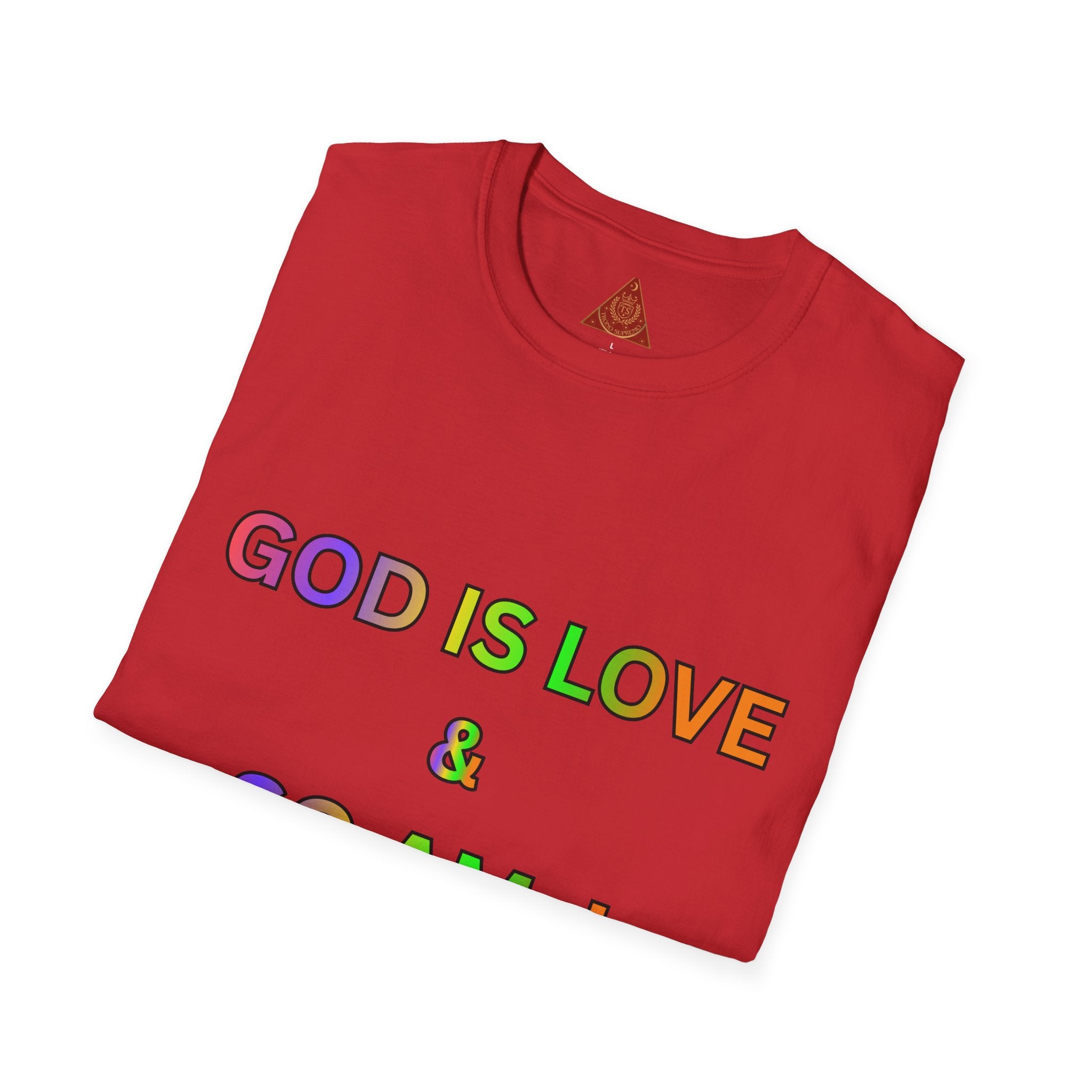 Trono Supremo  |  Contemporary  |  God Is Love & So Am I T-Shirt — Rainbow Faith Pride Tee