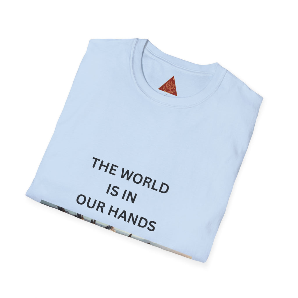 T‑Shirt — "The World Is In Our Hands" Globe Graphic Tee