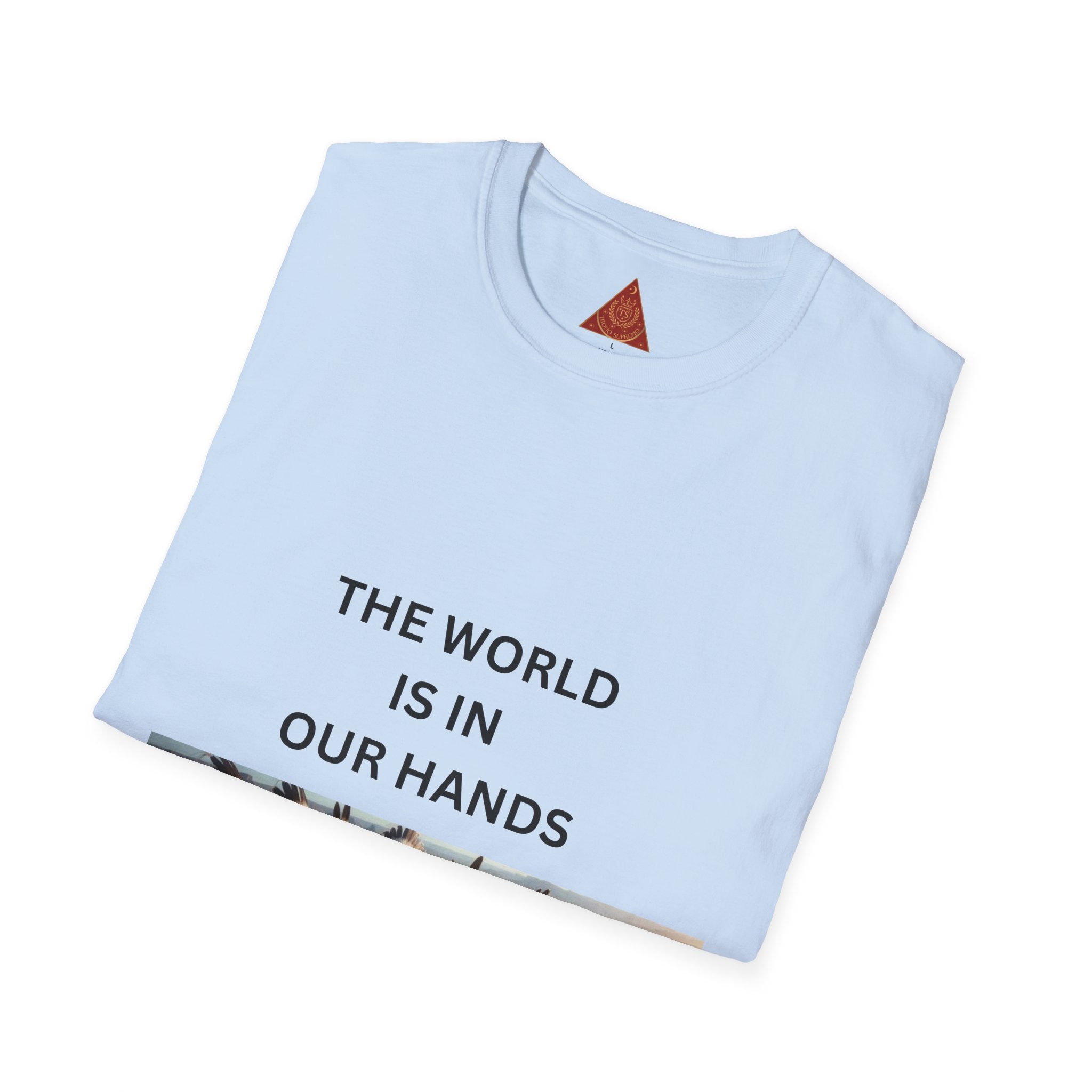 T‑Shirt — "The World Is In Our Hands" Globe Graphic Tee