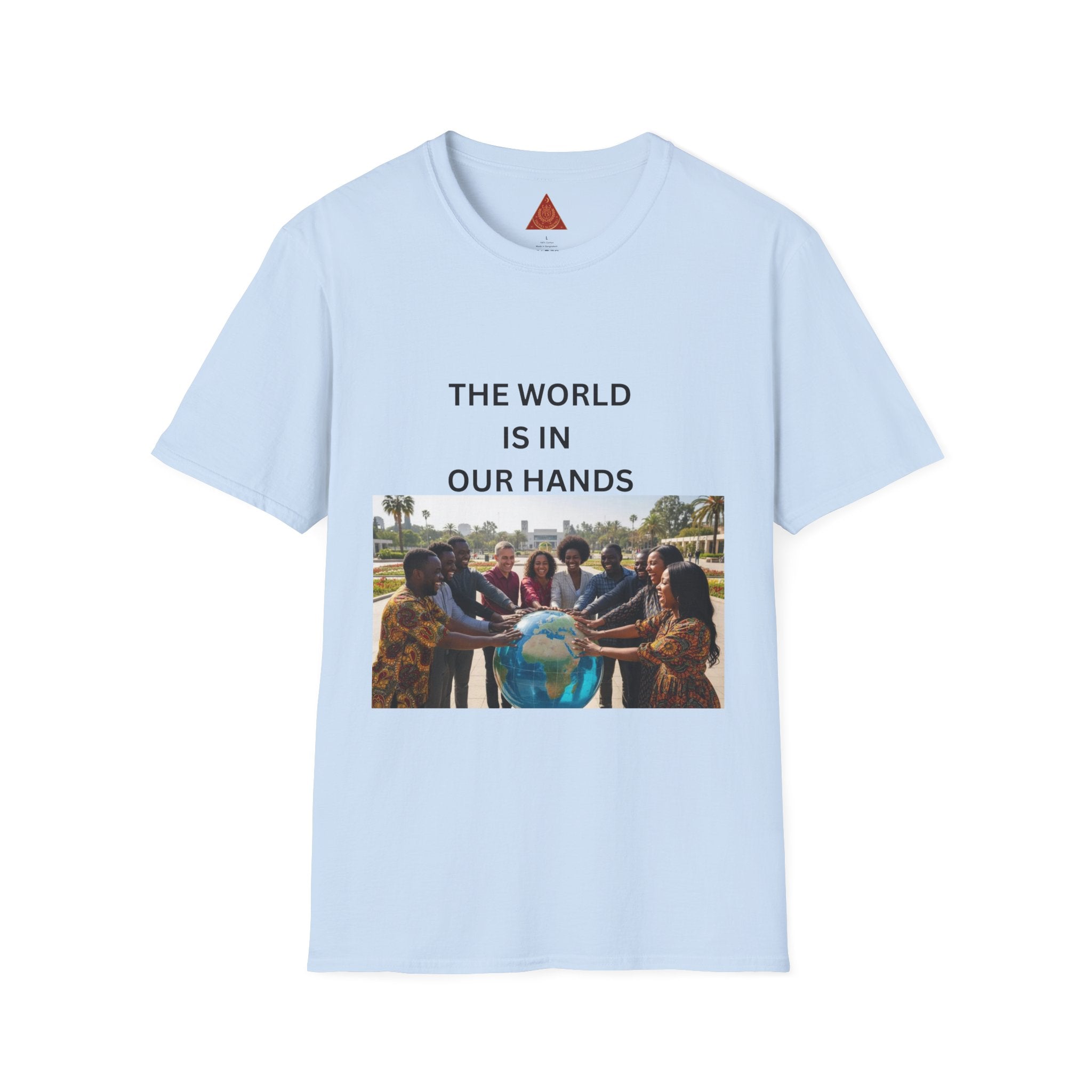 Trono Supremo { Contemporary | T-Shirt — "The World Is In Our Hands" Earth Day Community Graphic Tee