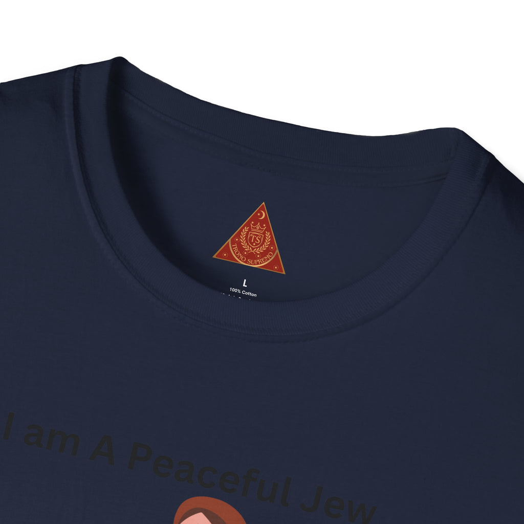 Trono Supremo { Contemporary | "I Am A Peaceful Jew "T-Shirt — Minimalist Jewish Heritage Tee