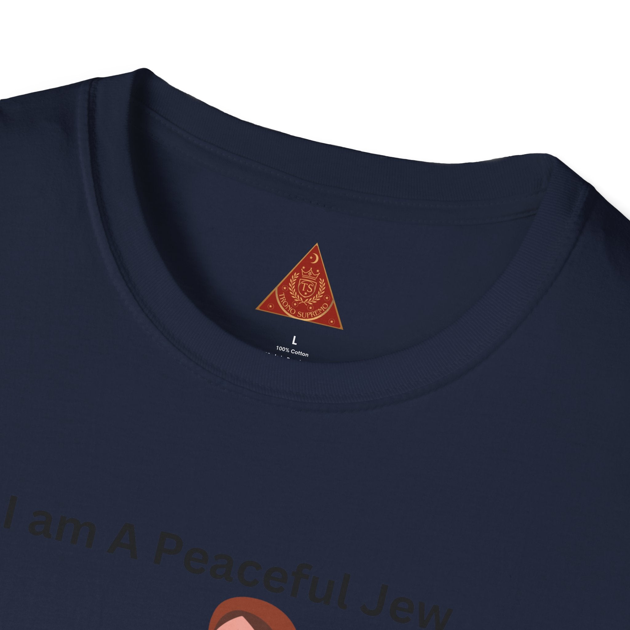 Trono Supremo { Contemporary | "I Am A Peaceful Jew "T-Shirt — Minimalist Jewish Heritage Tee