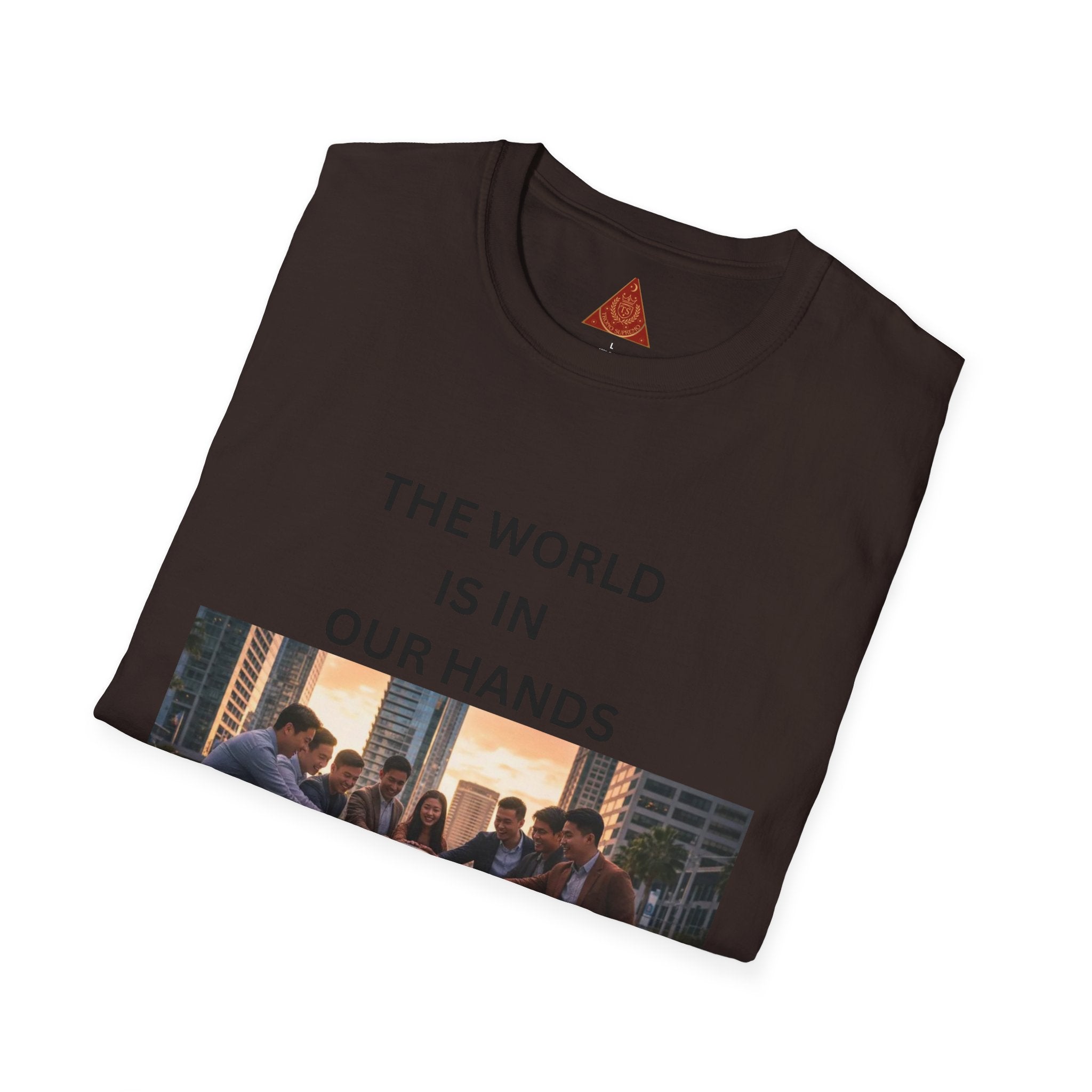 Trono Supremo | Contemporary | The World Is In Our Hands T-Shirt — Environmental Awareness Graphic Tee