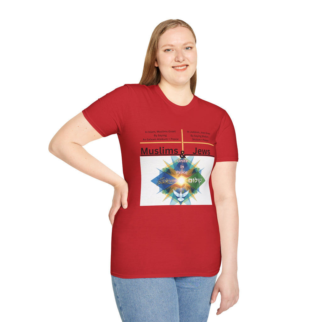 Muslims & Jews Unite Peace T-Shirt — Interfaith Harmony Graphic Tee