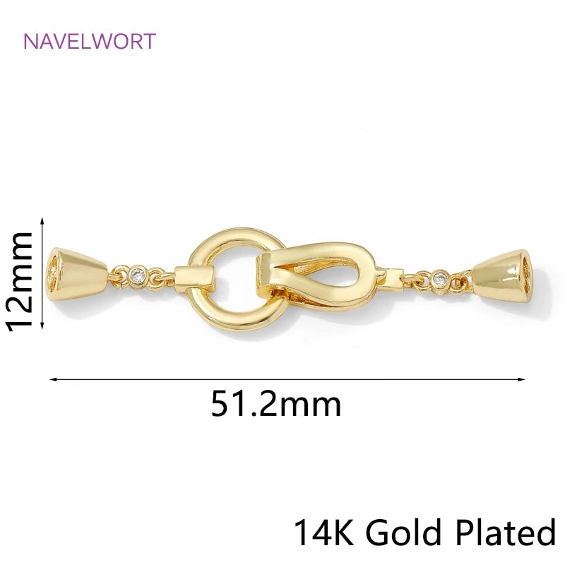 1/2Pcs 14K Gold Plated Pearl Clasps Fastener,Clasps For Bracelets,with Zircon Connector Clasps For Jewelry,DIY Jewelry Findings