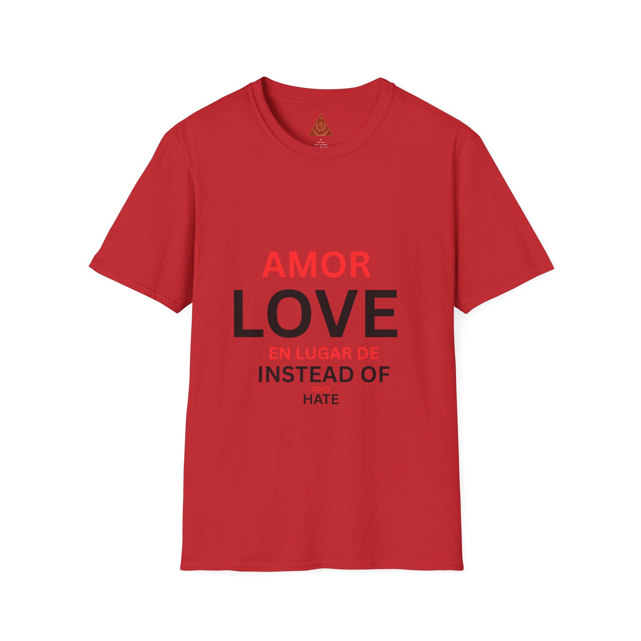 Trono Supremo | Contemporary | Love / Amor T-Shirt — “Love Instead of Hate” Bilingual Graphic Tee