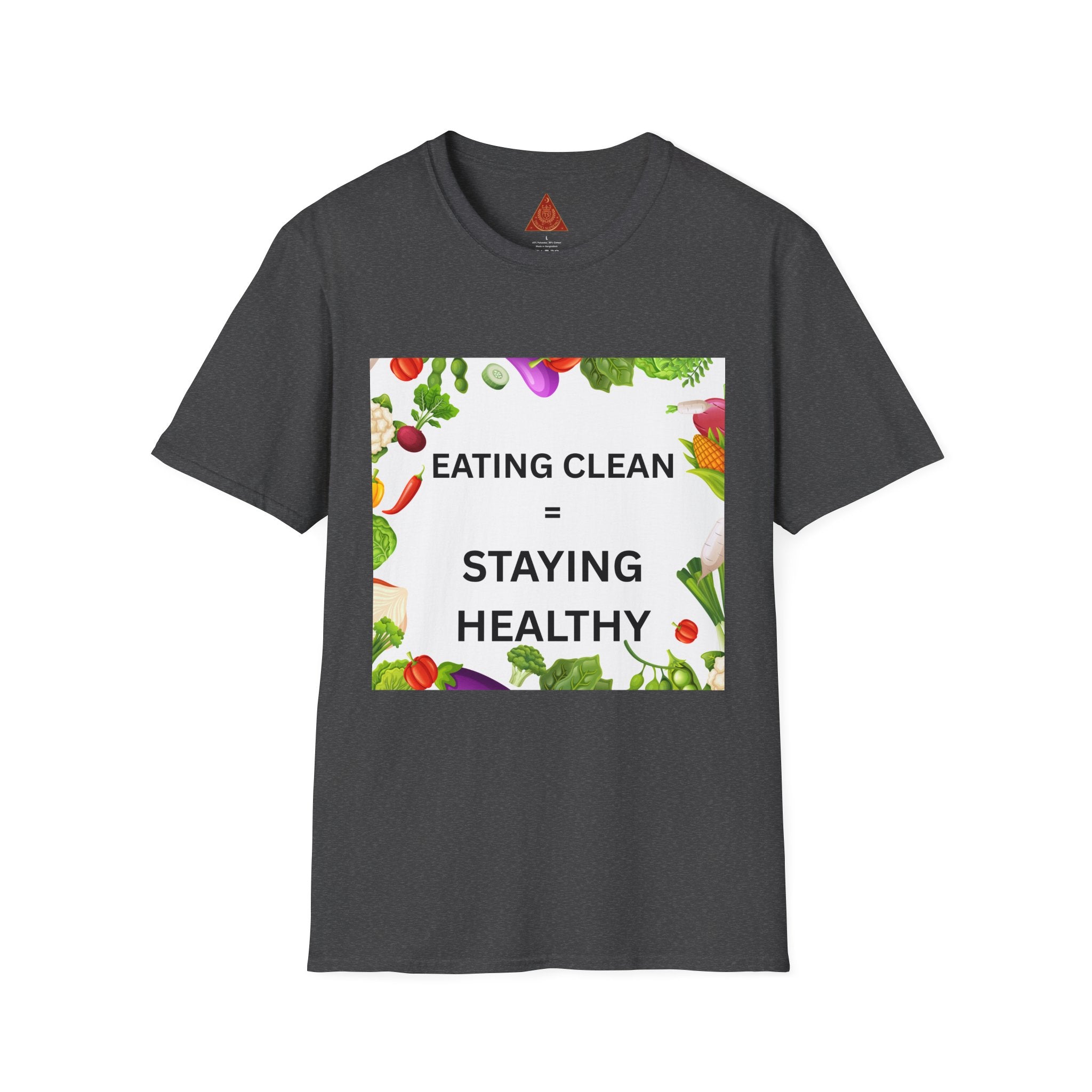 Trono Supremo | Contemporary  |  Eating Clean = Staying Healthy T-Shirt — Healthy Eating Veggie Graphic Tee