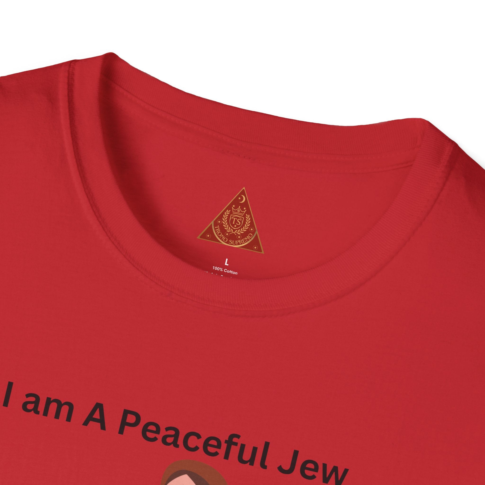 Trono Supremo { Contemporary | "I Am A Peaceful Jew "T-Shirt — Minimalist Jewish Heritage Tee