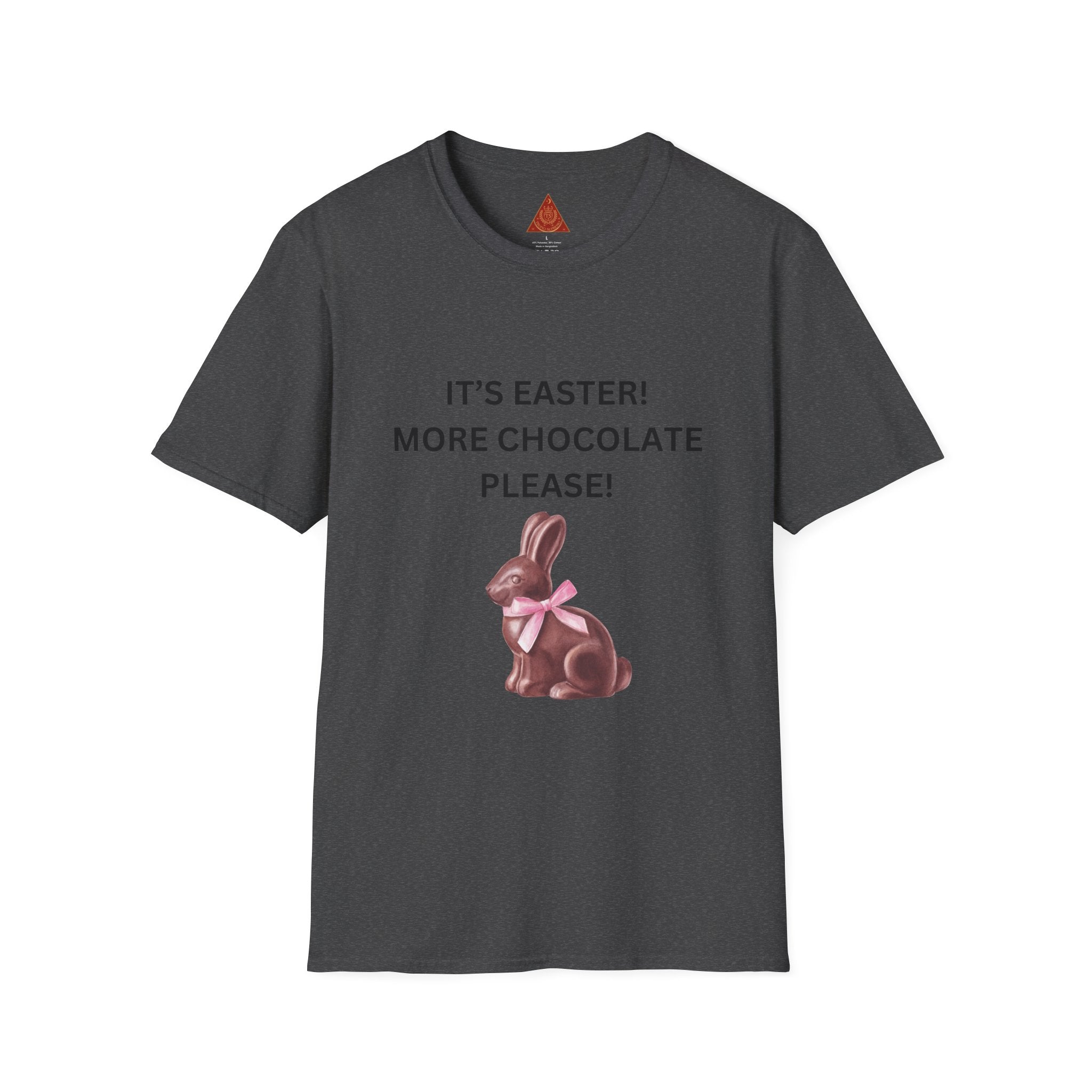 Trono Supremo |  Contemporary  |  Easter Chocolate Bunny T-Shirt – "It's Easter! More Chocolate Please!"