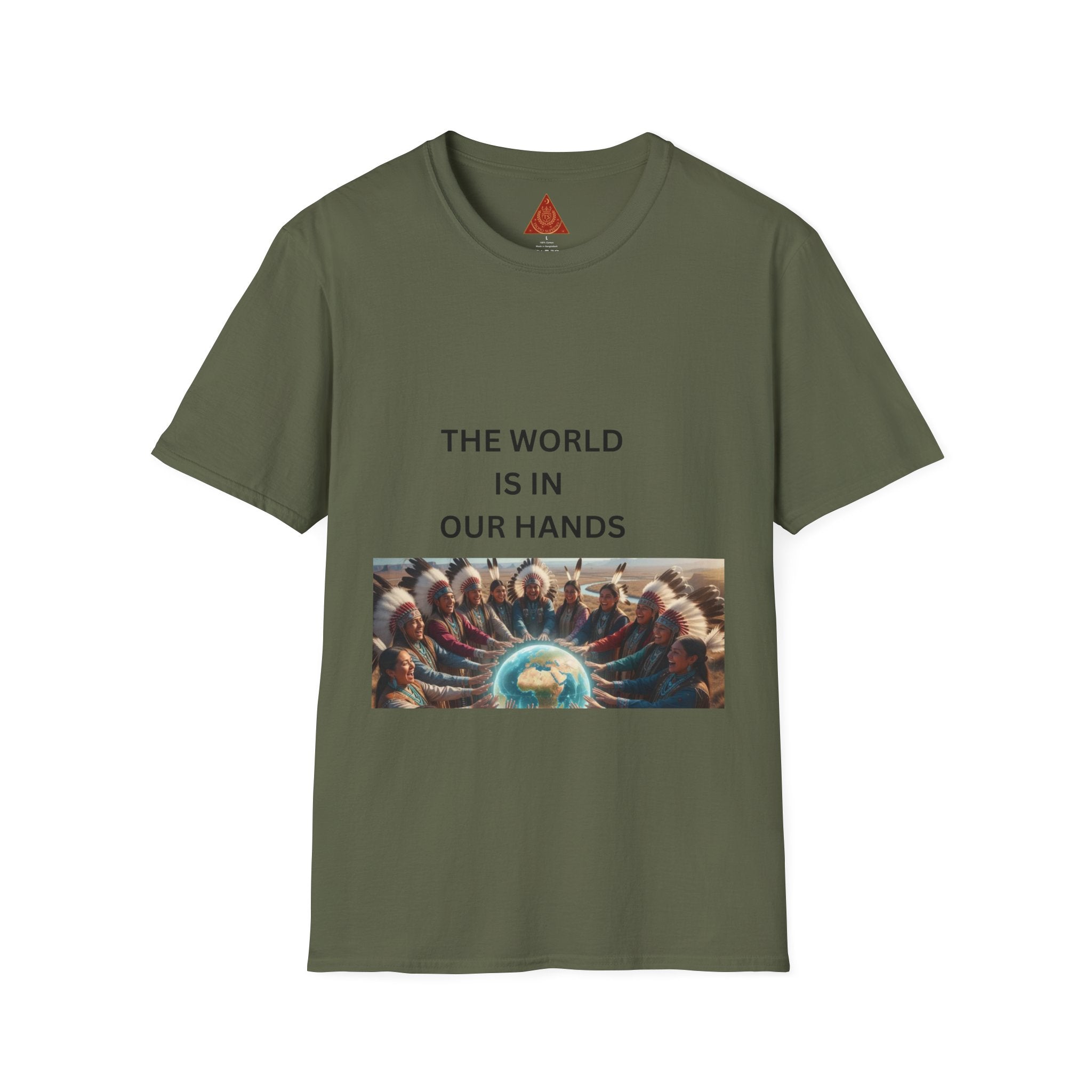 T‑Shirt — "The World Is In Our Hands" Globe Graphic Tee