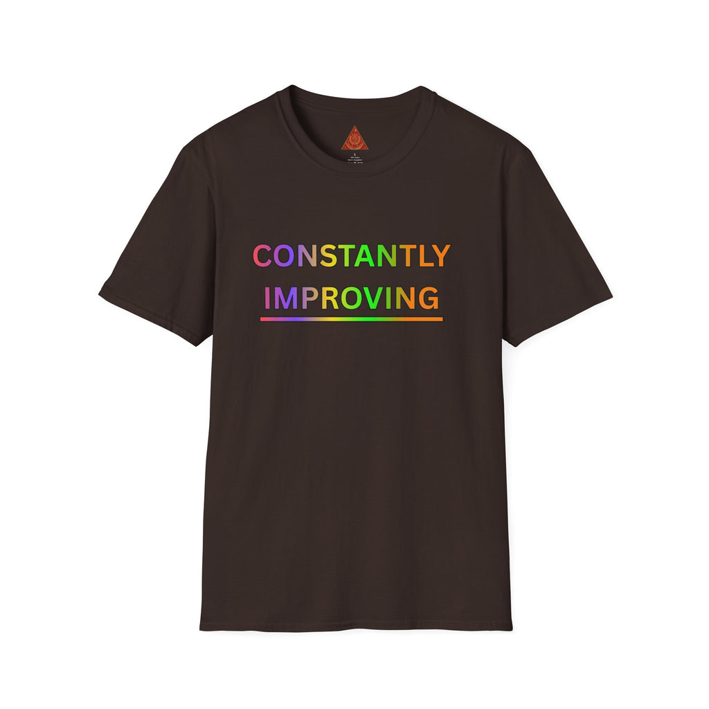 Trono Supremo |  Contemporary  |  Constantly Improving Rainbow Motivational T-Shirt