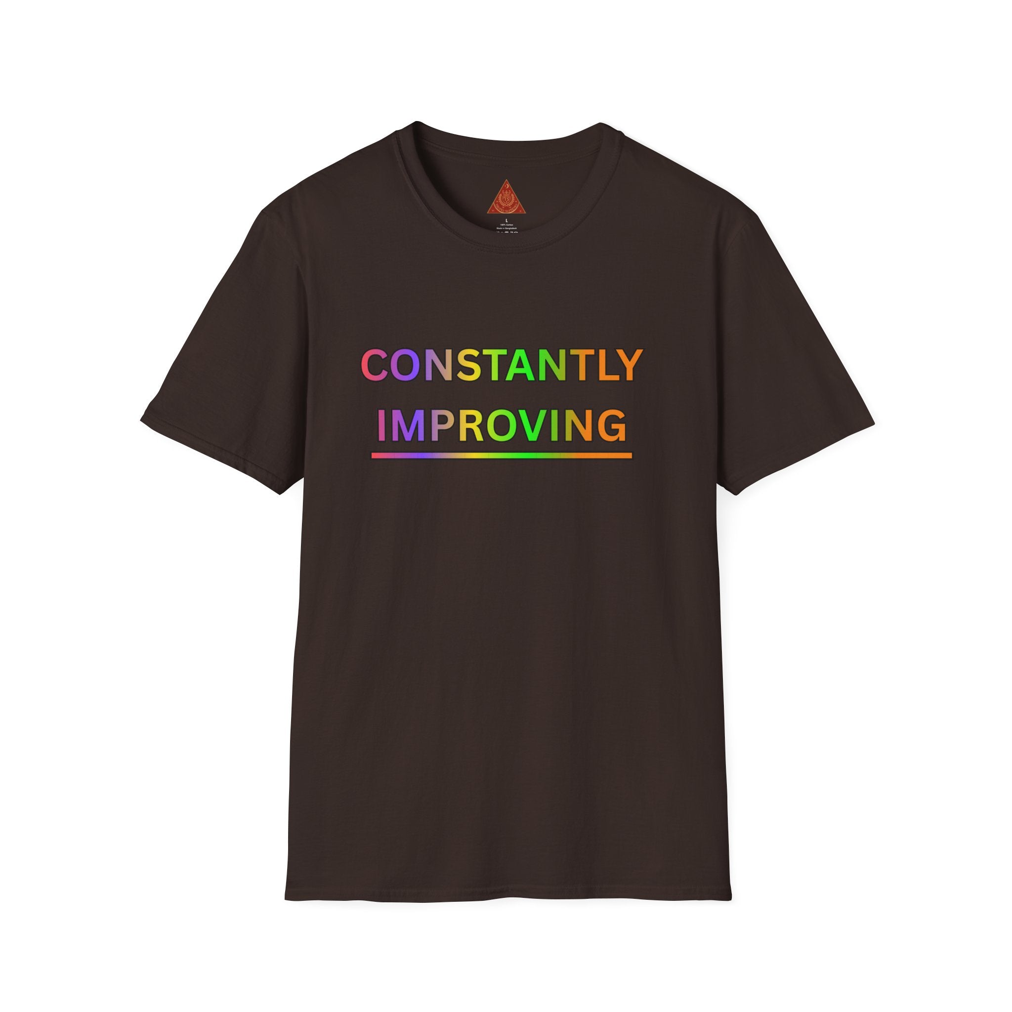 Trono Supremo |  Contemporary  |  Constantly Improving Rainbow Motivational T-Shirt