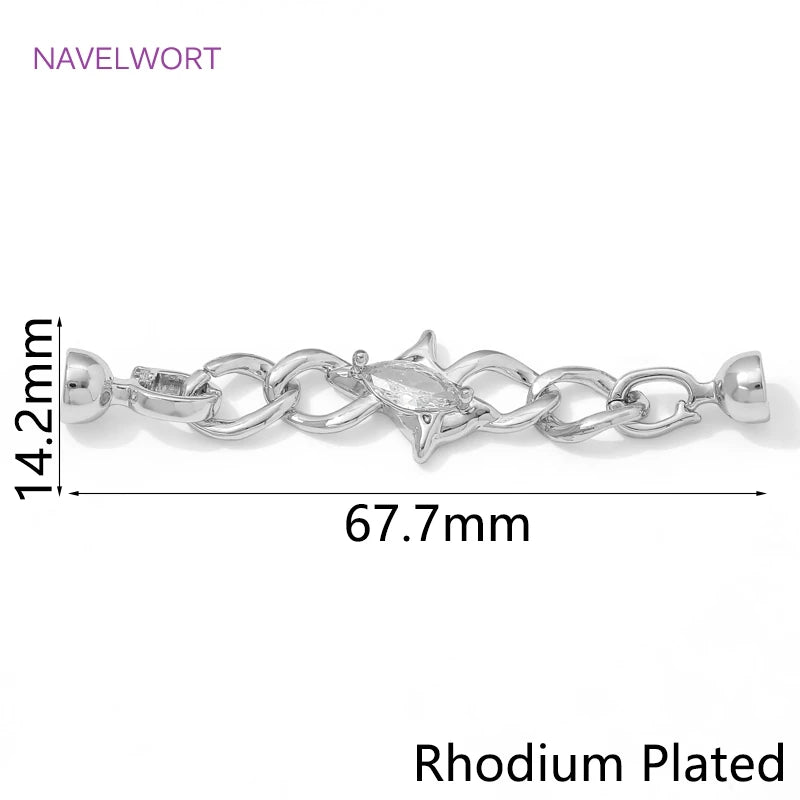 1/2Pcs 14K Gold Plated Pearl Clasps Fastener,Clasps For Bracelets,with Zircon Connector Clasps For Jewelry,DIY Jewelry Findings