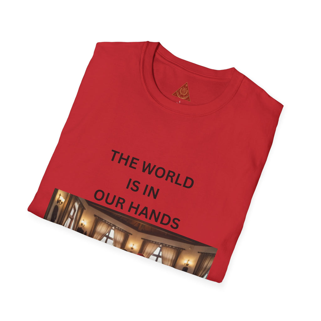 Trono Supremo { Contemporary | T-Shirt — "The World Is In Our Hands" Globe Art Tee