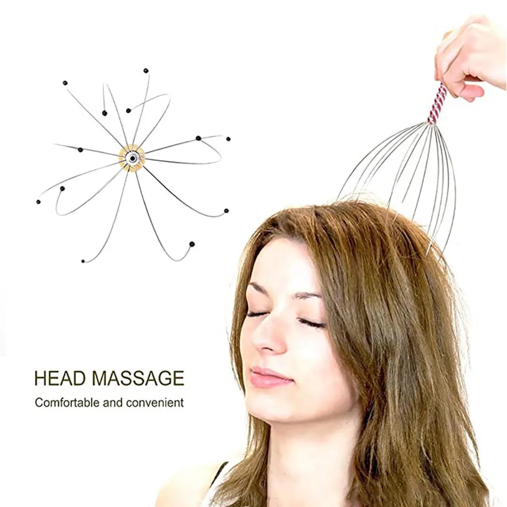1/2pc Stainless Steel Head Massage Device Relaxation Octopus Scalp Massager Instrument Scratcher Relieves Tension Soul Extractor