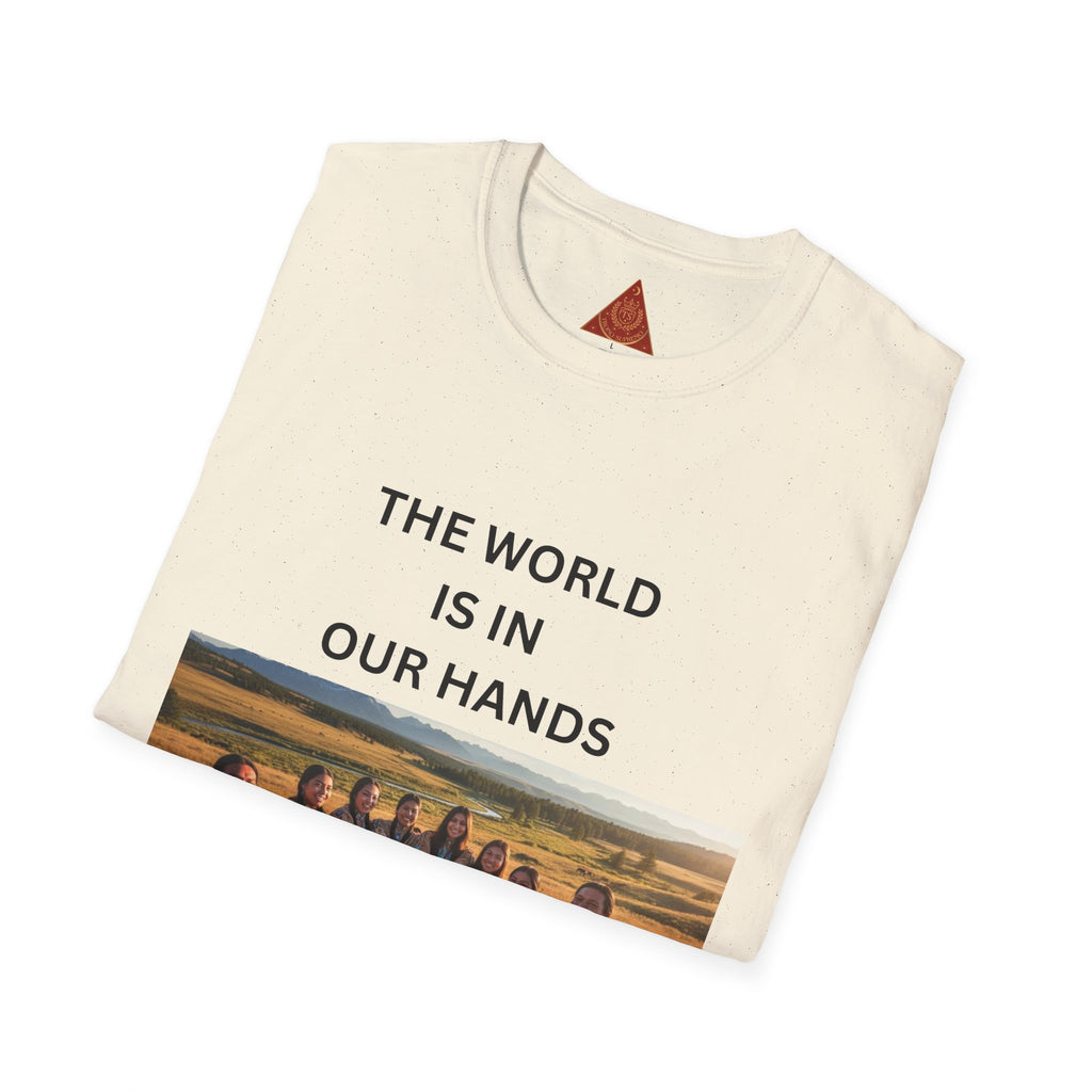 Trono Supremo | Contemporary | The World Is In Our Hands T-Shirt — Environmental Awareness Tee