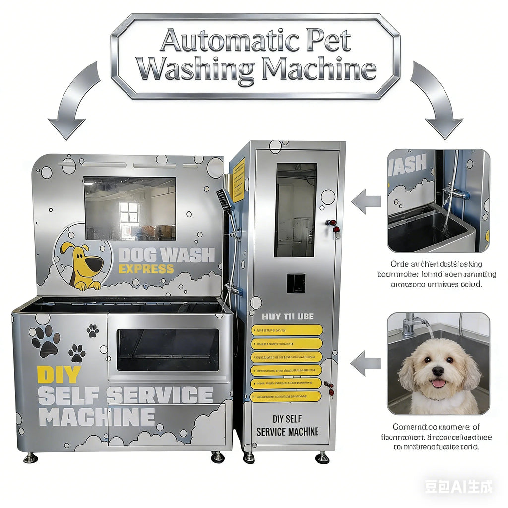 Self Service Dog Wash Station Coin Operated Pet Vending Machine Automatic Shampoo Dispensing Dog Spa Tub for Parks Pet Stores