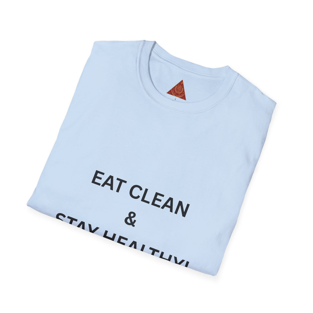 Trono Supremo | Contemporary  |  Eat Clean & Stay Healthy T‑Shirt — Minimal Wellness Graphic Tee
