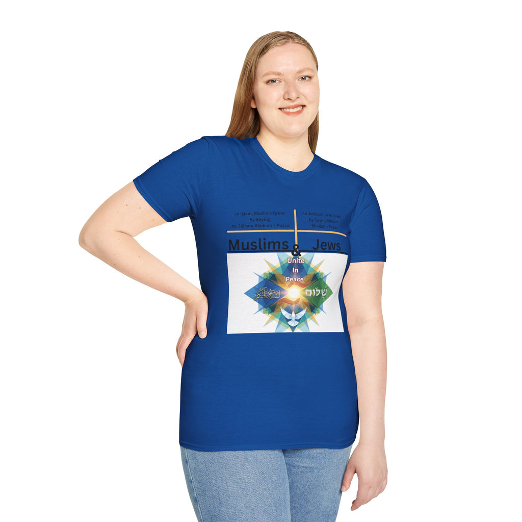 Muslims & Jews Unite Peace T-Shirt — Interfaith Harmony Graphic Tee