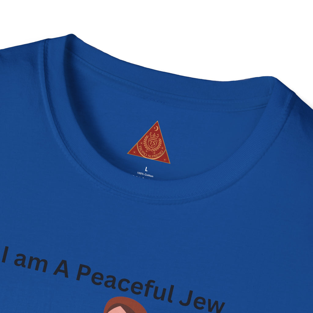 Trono Supremo { Contemporary | "I Am A Peaceful Jew "T-Shirt — Minimalist Jewish Heritage Tee