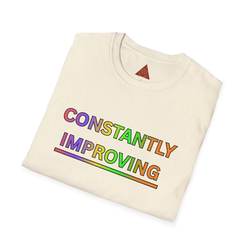 Trono Supremo |  Contemporary  |  Constantly Improving Rainbow Motivational T-Shirt