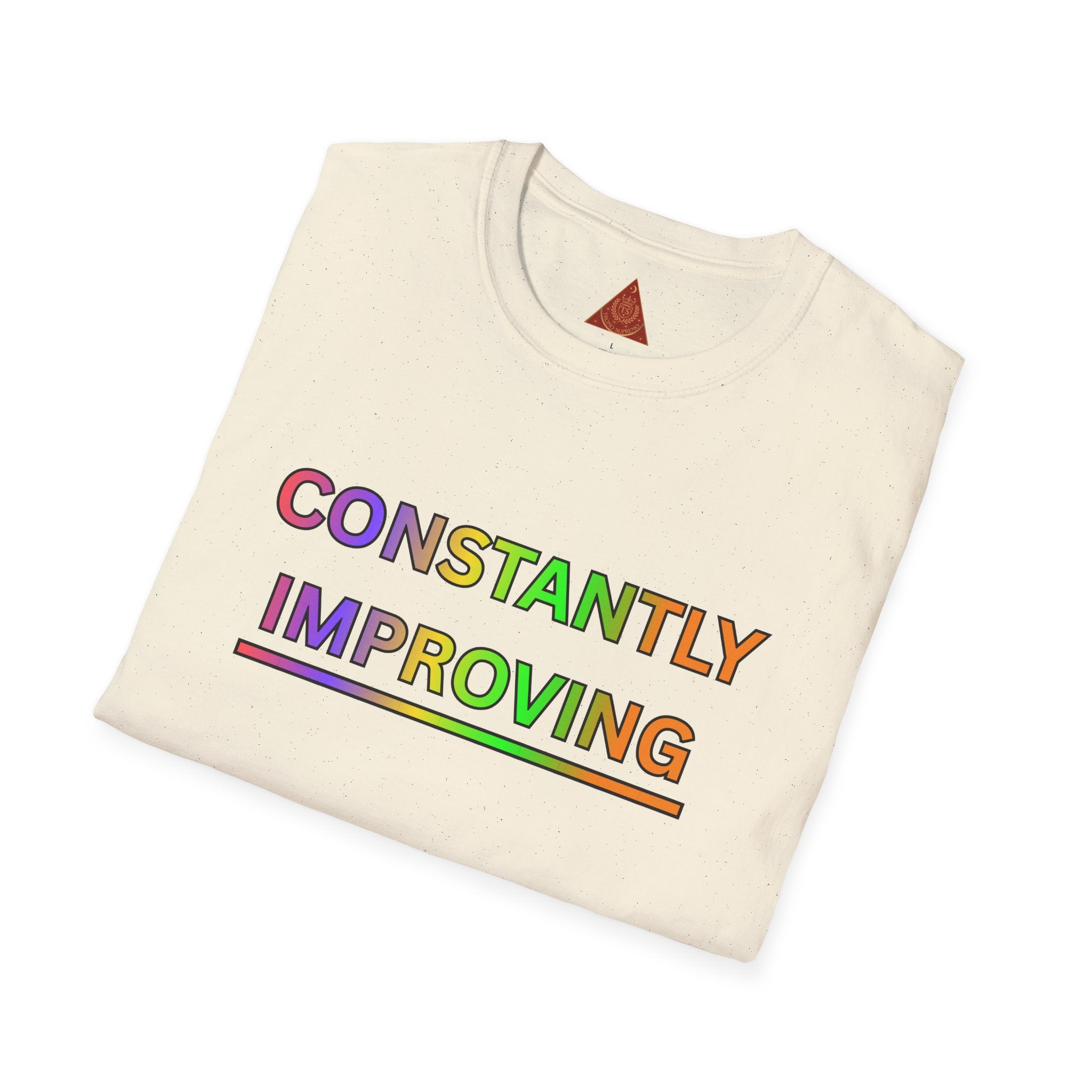 Trono Supremo |  Contemporary  |  Constantly Improving Rainbow Motivational T-Shirt
