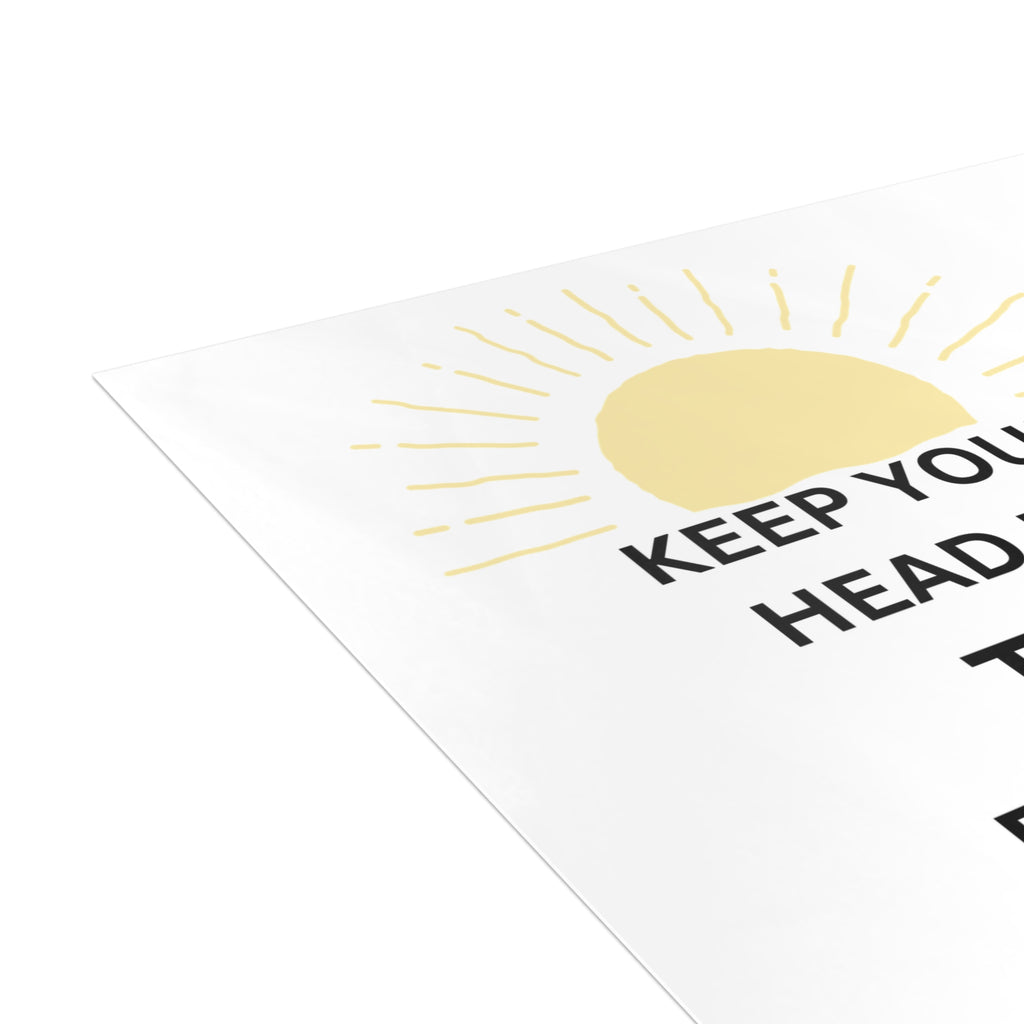 Trono Supremo  |  Contemporary  |  Encouragement Greeting Card — "Keep Your Head Up TSA" Sunburst Sympathy Card (1–50 pcs)