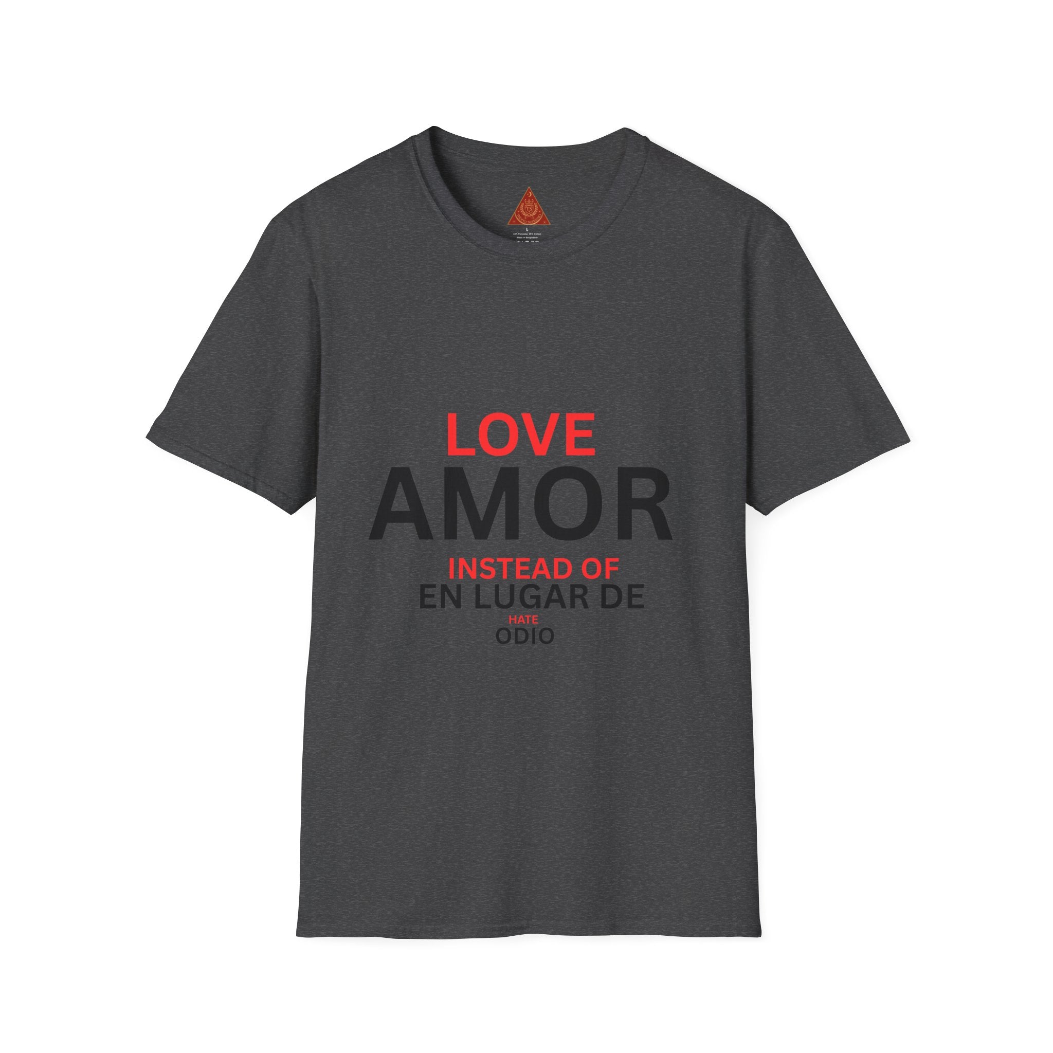 Trono Supremo { Contemporary | Love / Amor T-Shirt — "Love Instead of Hate" Bilingual Graphic Tee